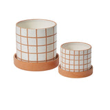 gridline pot with saucer