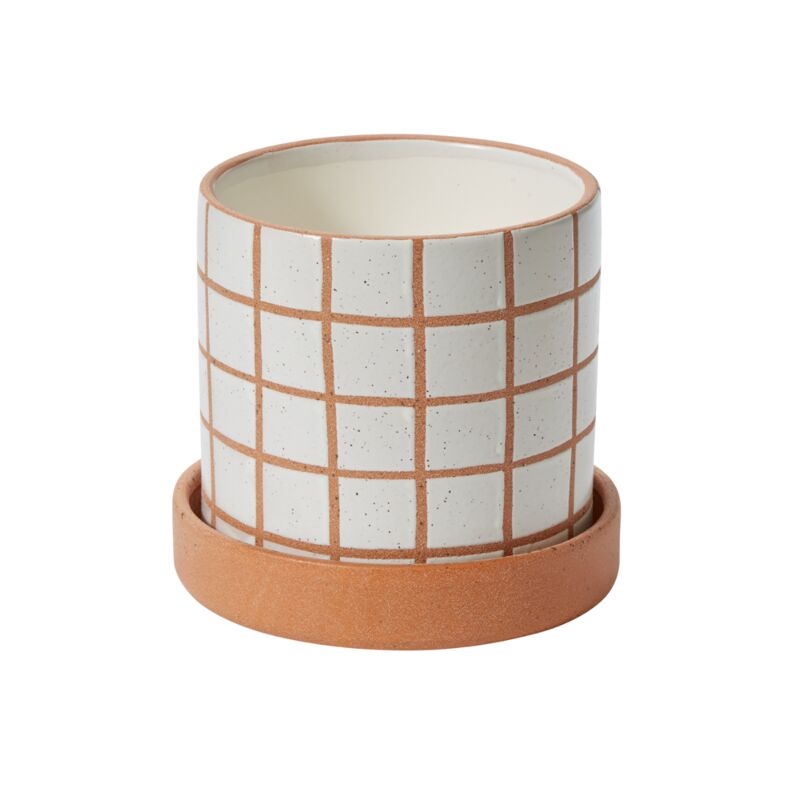 gridline pot with saucer