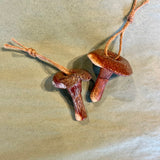 handmade mushroom ornaments Gift from flower + furbish Shop now at flower + furbish
