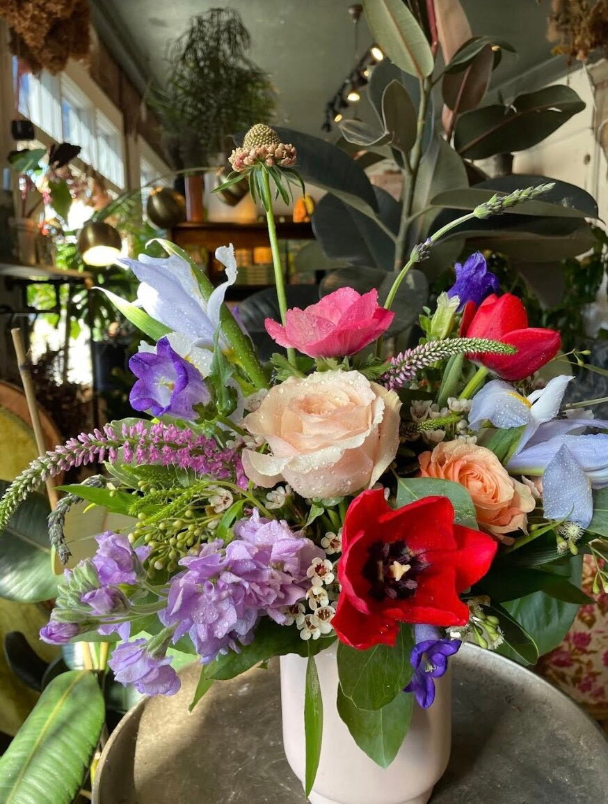 leonora shop now at flower + furbishanniversary, birthday, celebration, floral arrangement, Flowers, Get well, Gift, sympathy, thank you, vase, vased arrangement