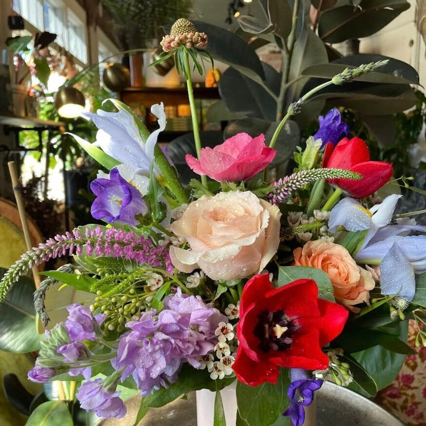 leonora shop now at flower + furbishanniversary, birthday, celebration, floral arrangement, Flowers, Get well, Gift, sympathy, thank you, vase, vased arrangement