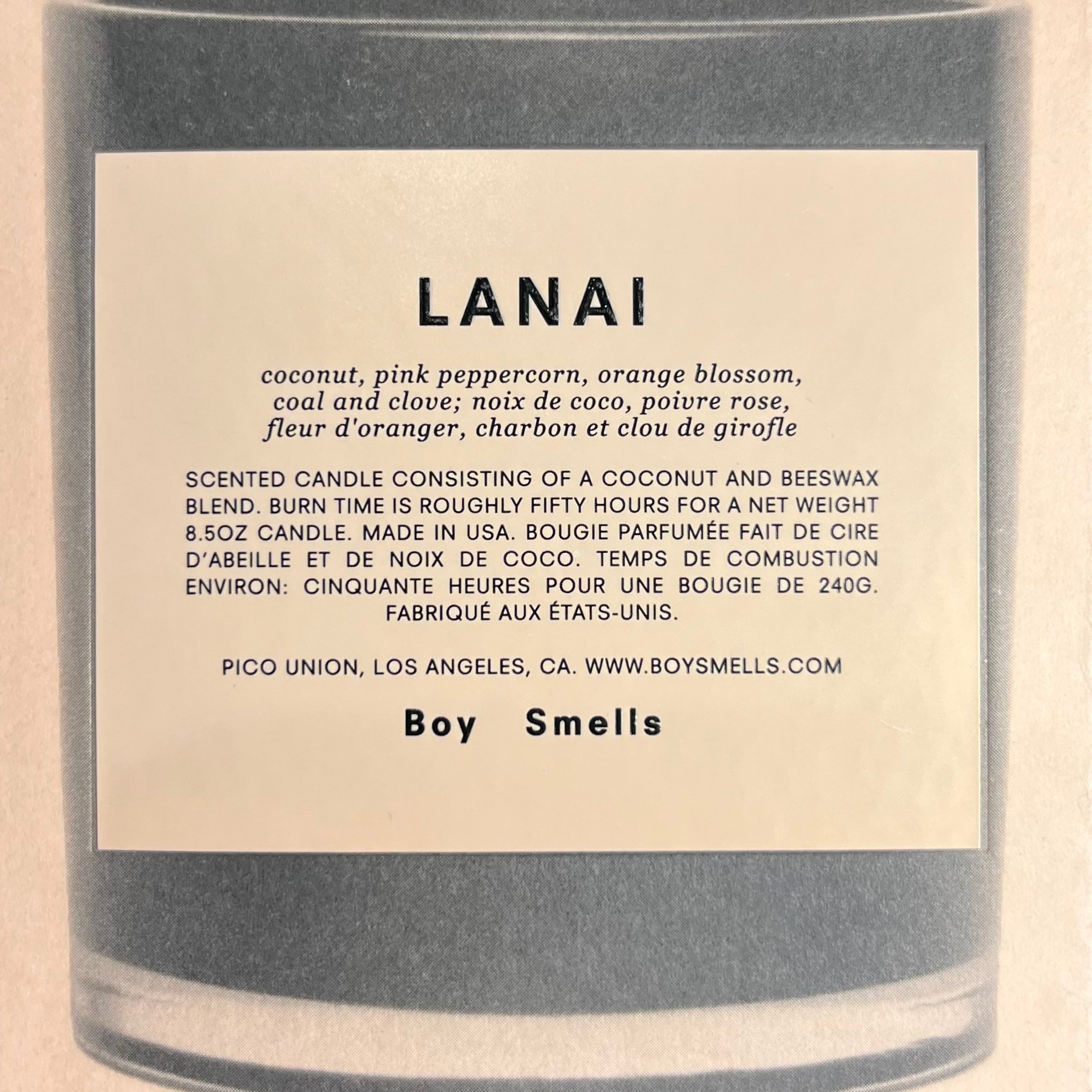 lanai boy smells candle candle from flower + furbish Shop now at flower + furbish