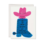 new baby in town blank card shop now at flower + furbishbaby, blank card, card, celebration, new baby, shipping