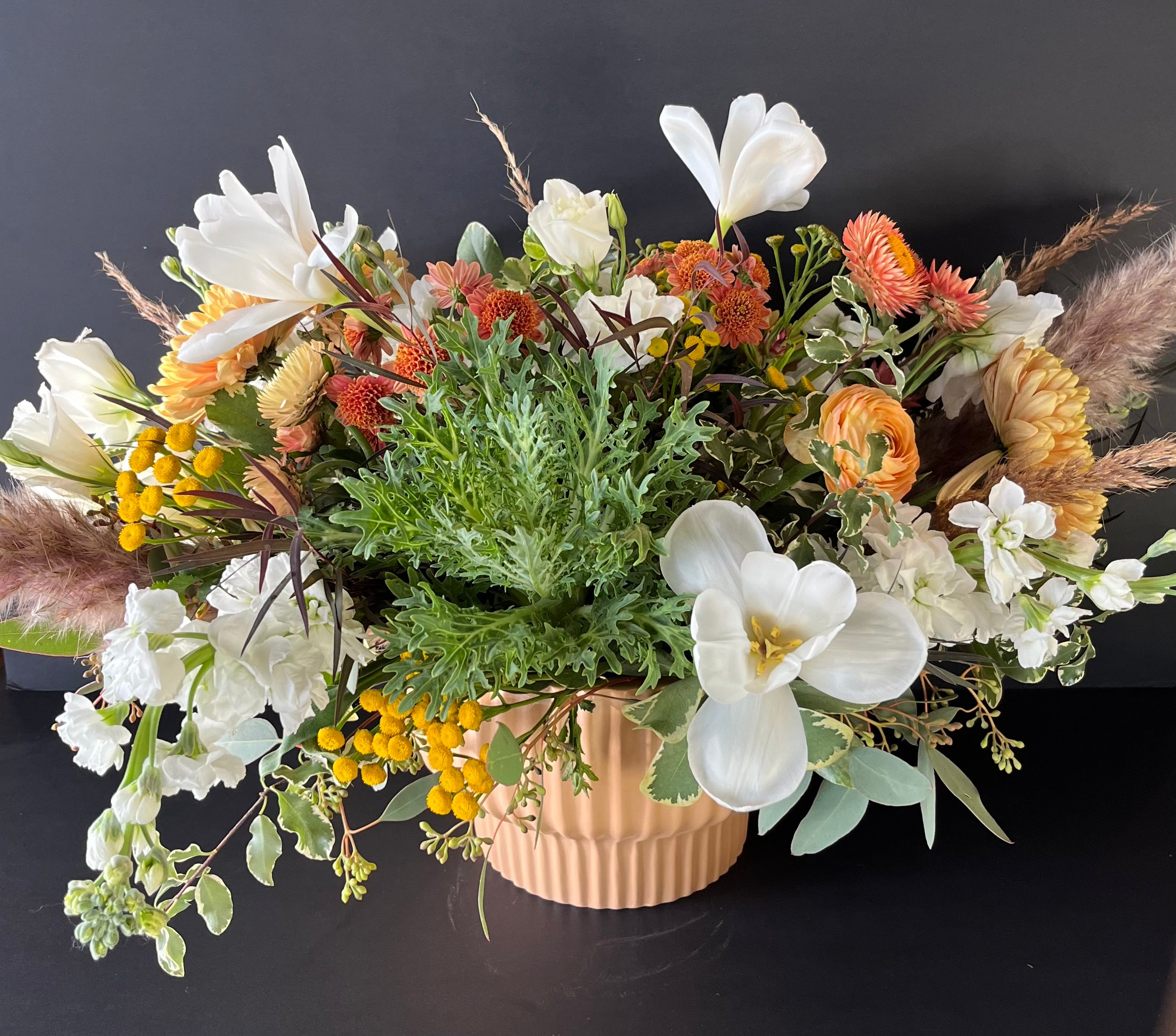 autumn beauty centerpiece shop now at flower + furbishfloral arrangement, Flowers, Holiday, Thanksgiving, vase, vased arrangement