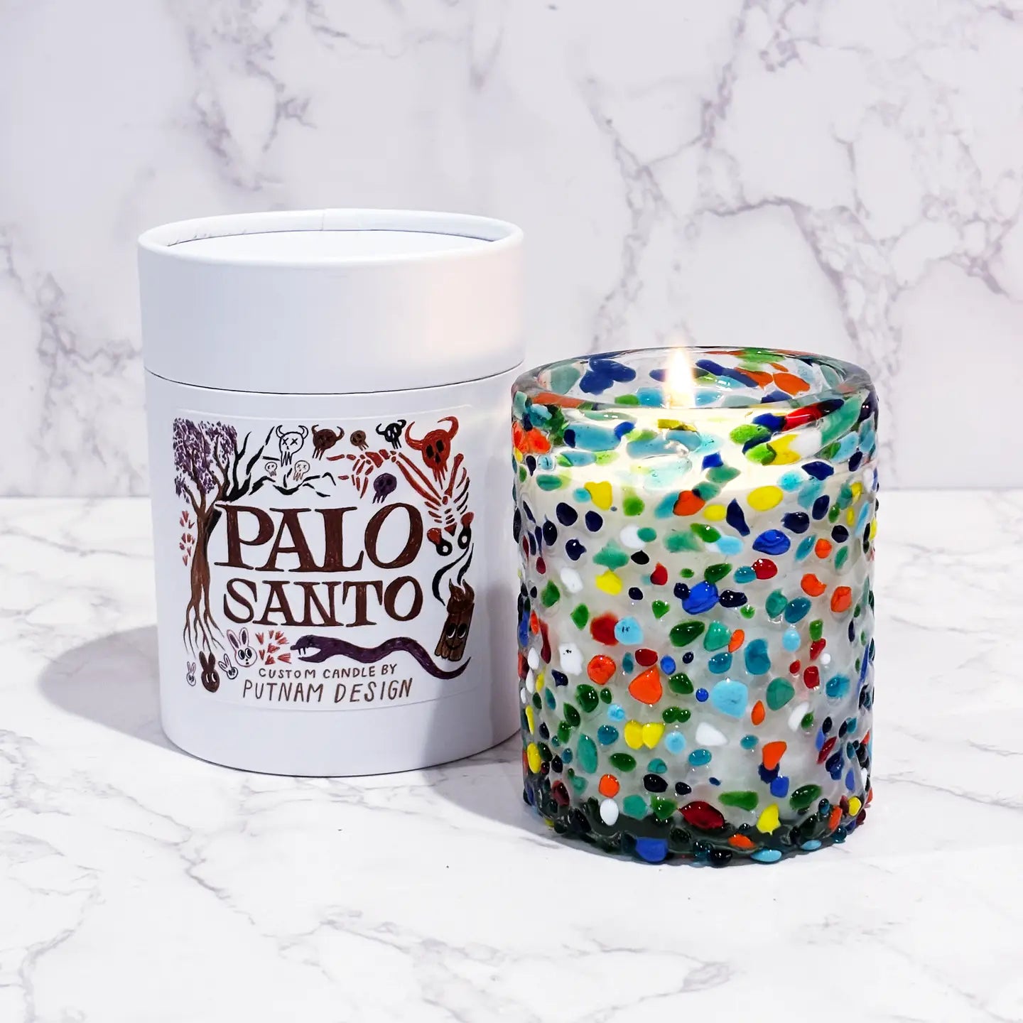 palo santo bubble glass candle by putnam design shop now at flower + furbishcandle, Gift, putnam candle, shipping
