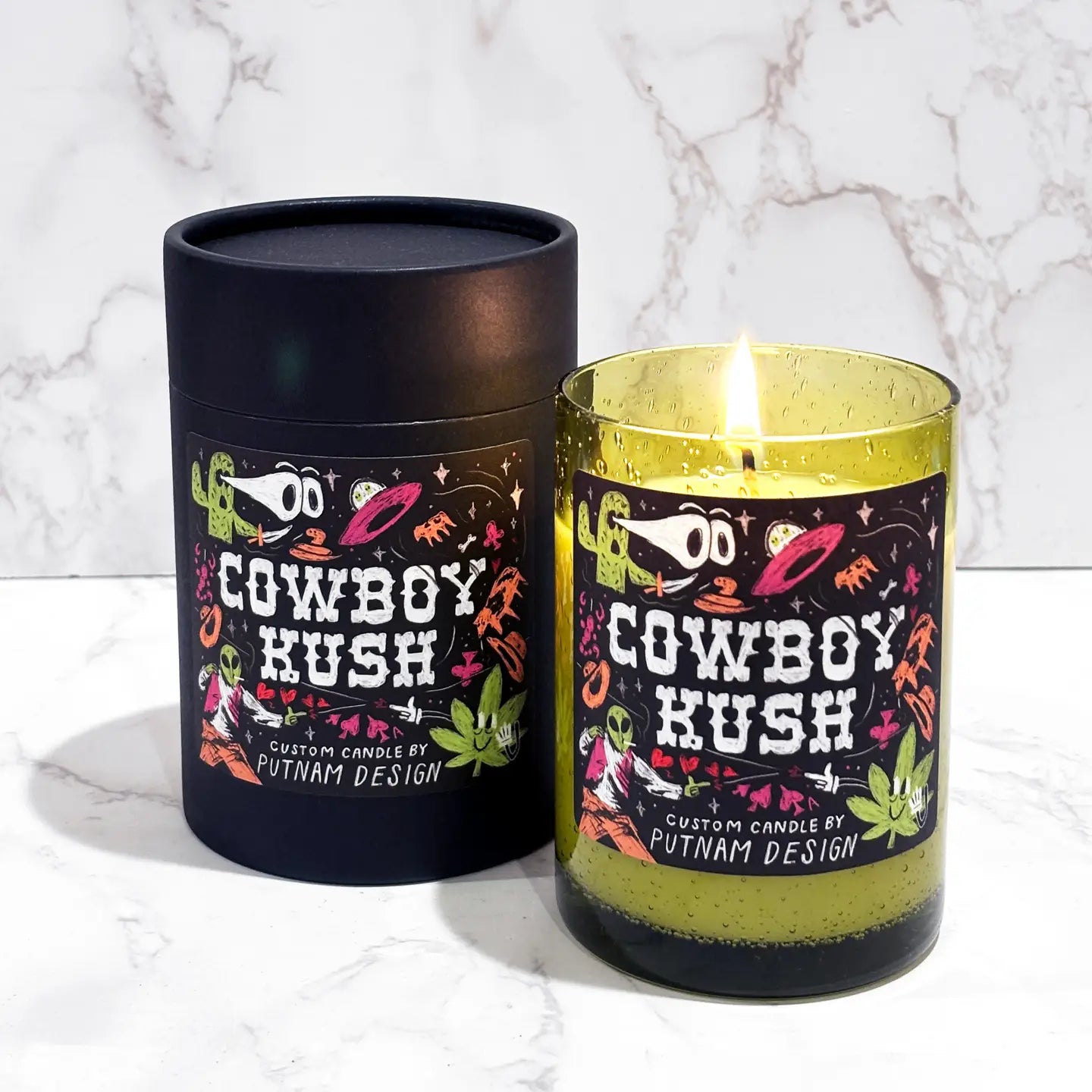 cowboy kush candle by putnam design shop now at flower + furbishcandle, Gift, putnam candle, shipping