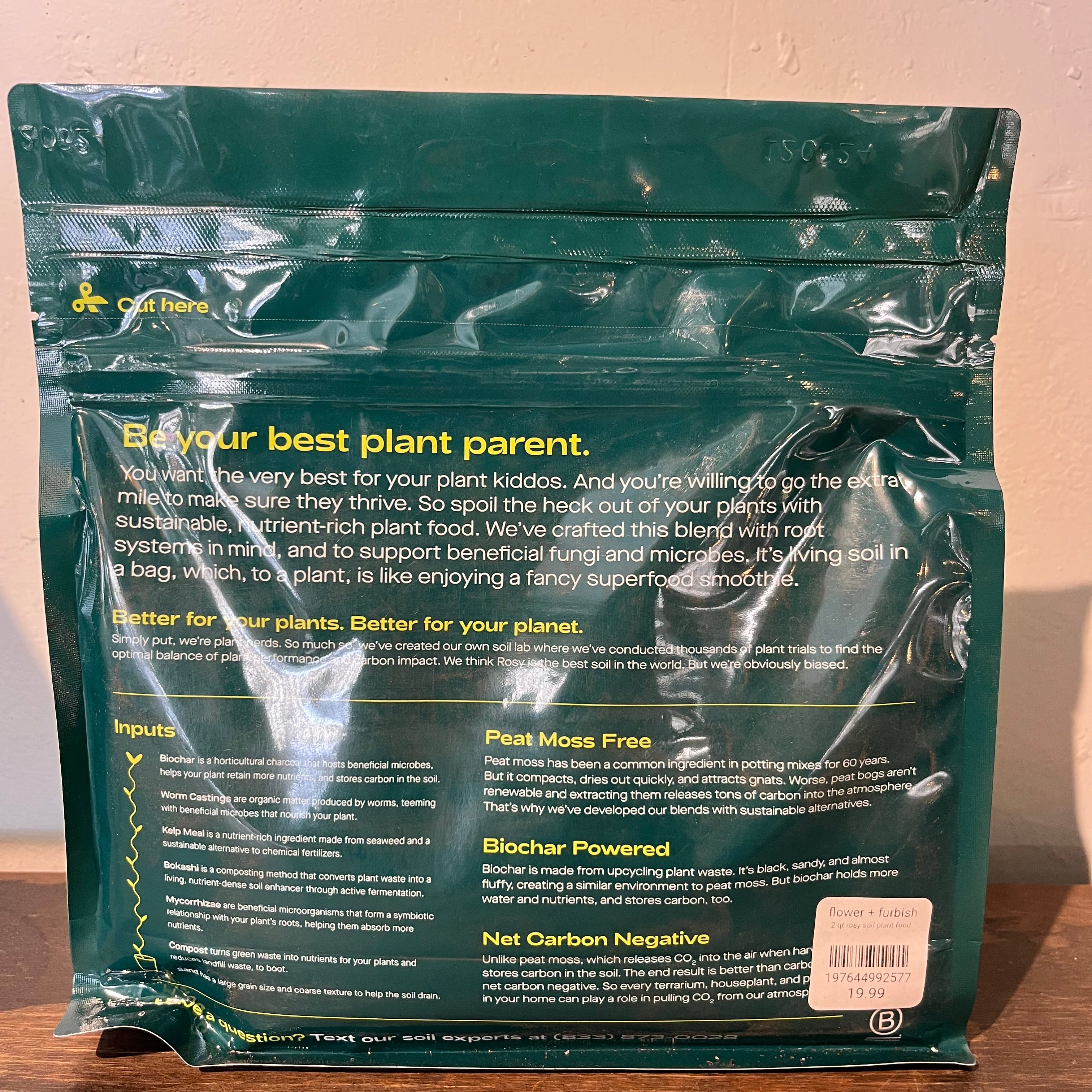rosy soil 2 qt plant food shop now at flower + furbishdirt, garden, plant, plant pot, Planter, shipping, soil