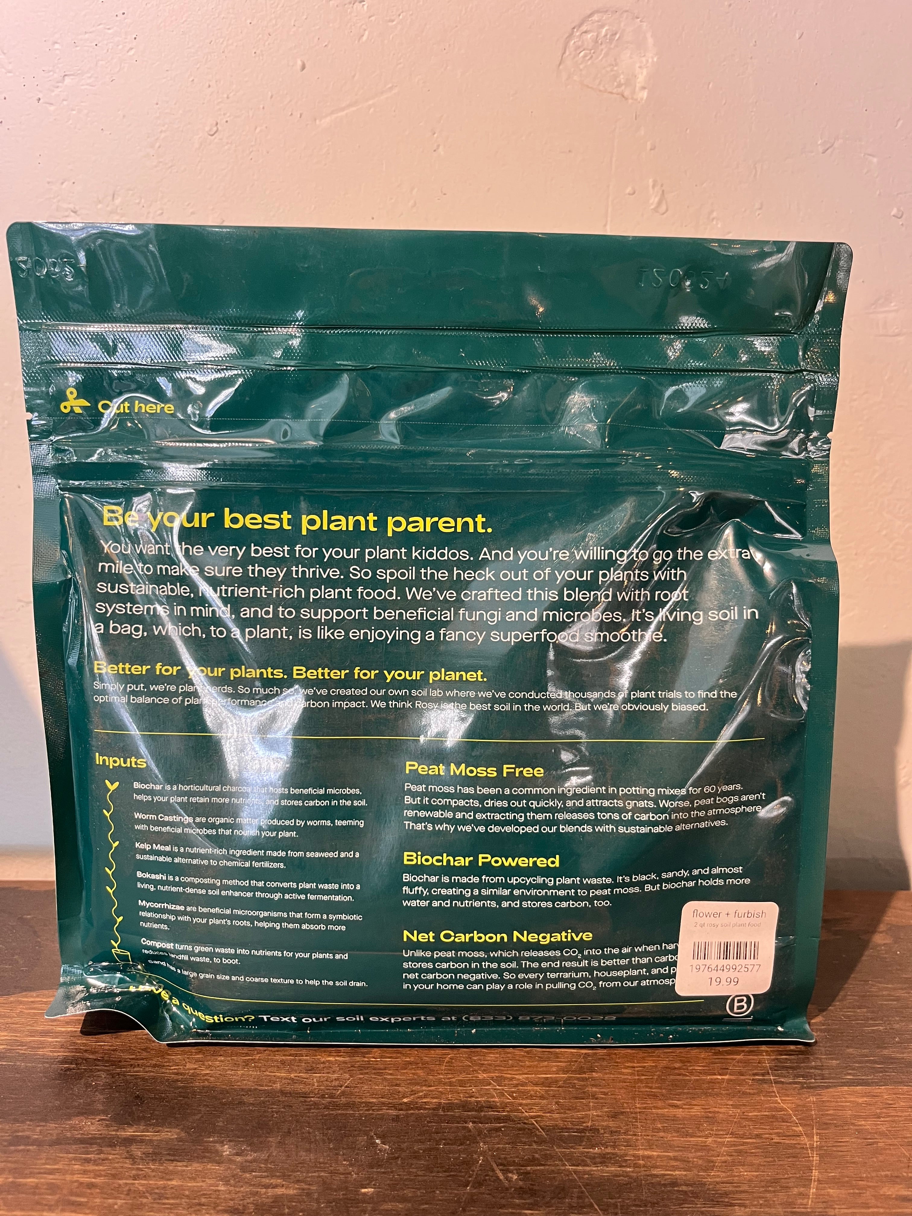 rosy soil 2 qt plant food shop now at flower + furbishdirt, garden, plant, plant pot, Planter, shipping, soil