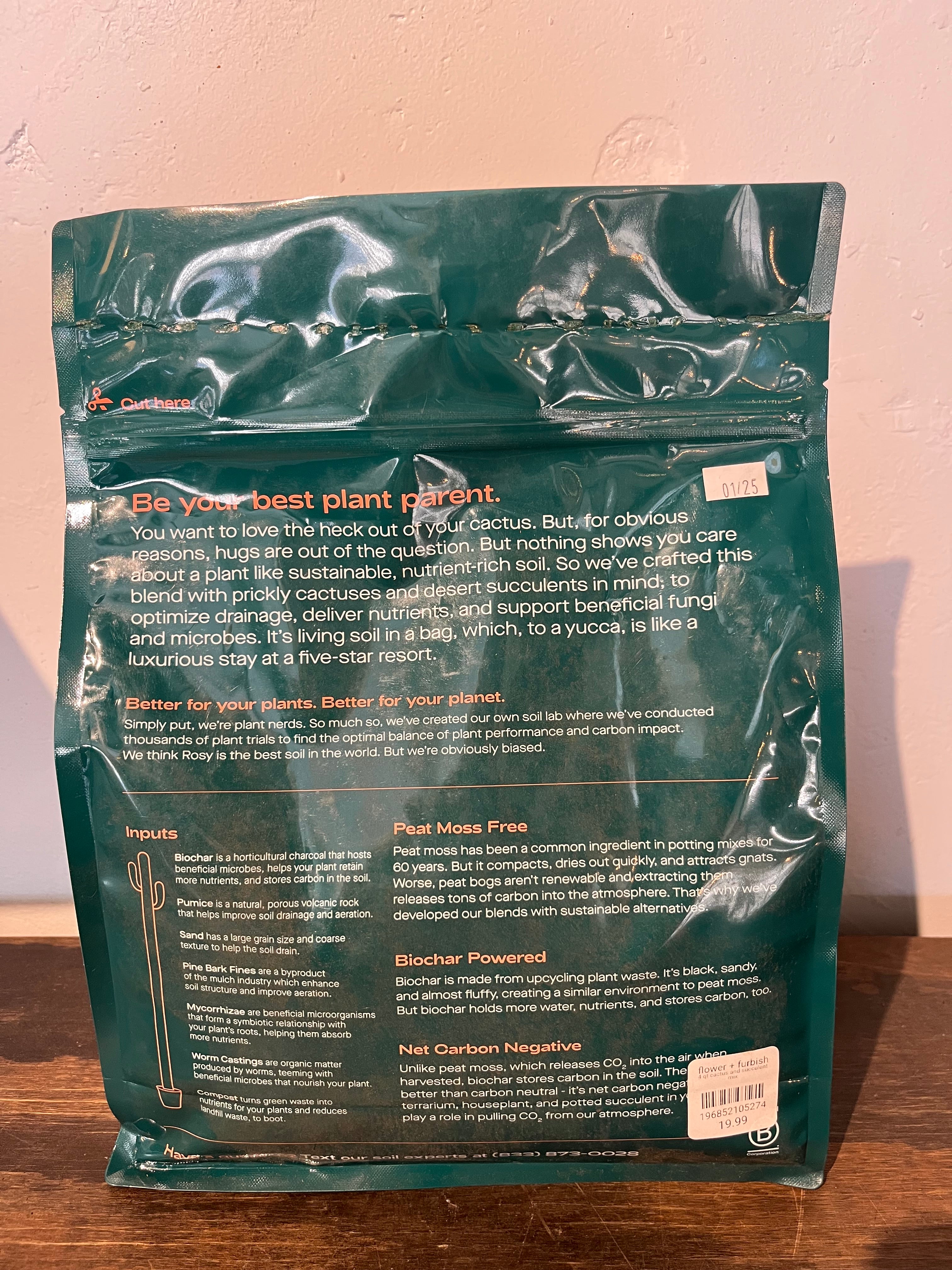 rosy soil 4 qt cactus and succulent mix shop now at flower + furbishdirt, garden, plant, plant pot, Planter, shipping, soil