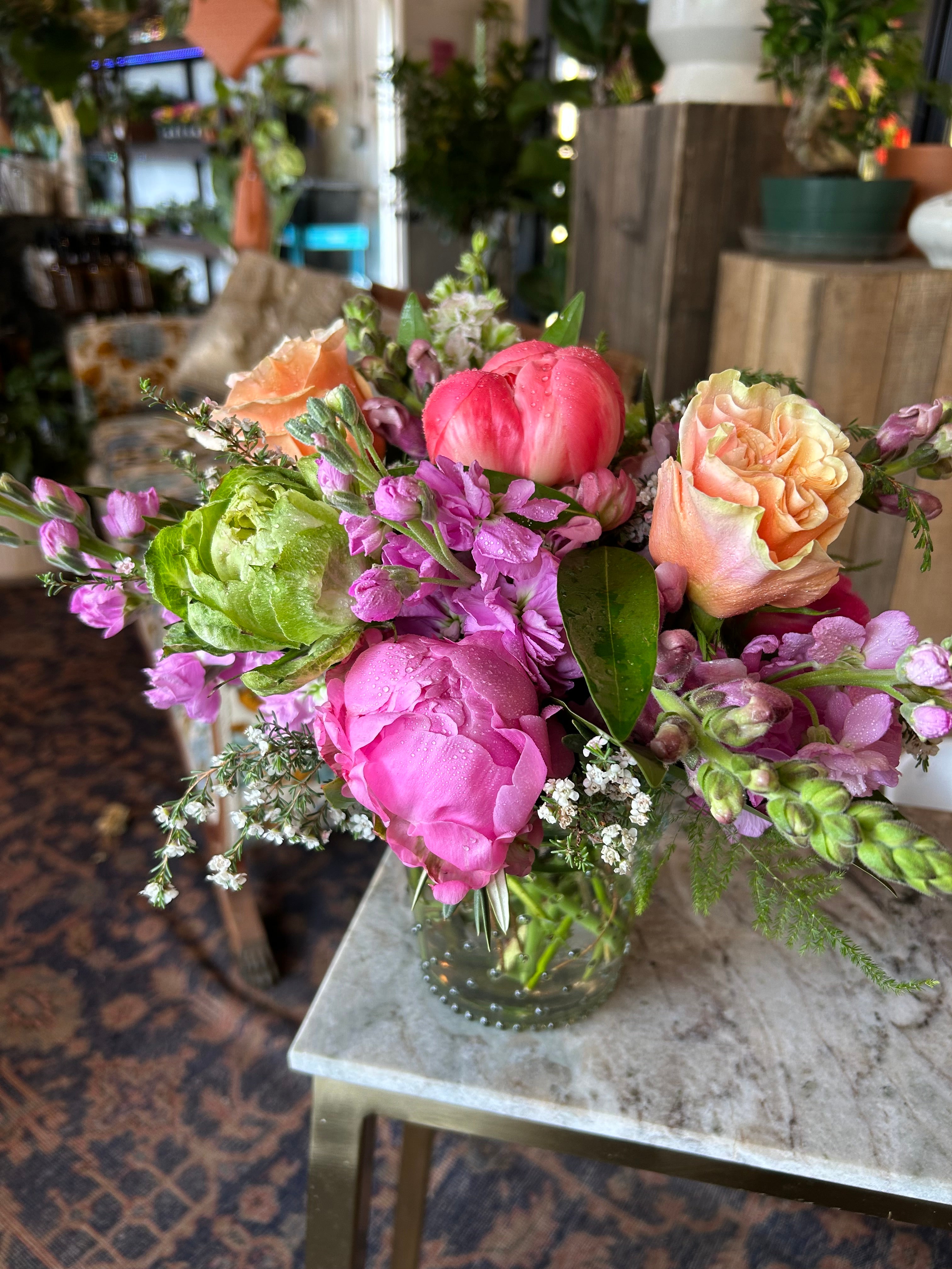 sunshine shop now at flower + furbishcelebration, floral arrangement, Flowers, Gift, vased arrangement