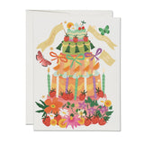 whimsical birthday cake blank card shop now at flower + furbishblank card, card, celebration, shipping