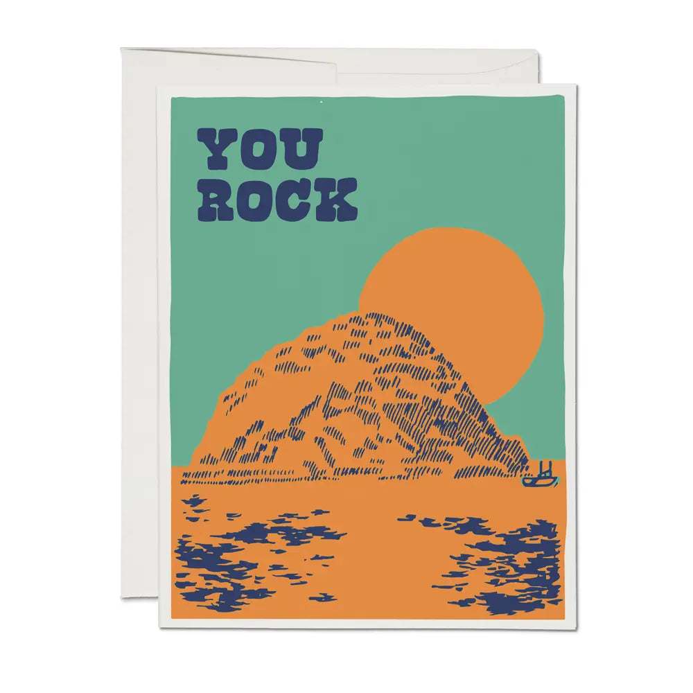 you rock friendship blank card shop now at flower + furbishbirthday, blank card, card, celebration, friendship, just because, shipping